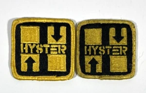 Vintage Hyster Forklift 2" Cloth Patch Lot of 2 Tractor Truck Advertising - Picture 1 of 3