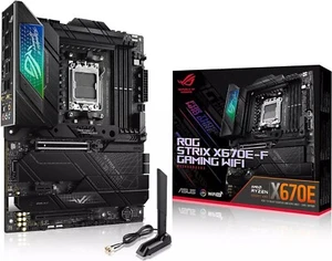 ROG STRIX X670E-F GAMING WIFI AMD X670 AM5 Ryzen™ Desktop 9000 8000 & 7000 ATX M - Picture 1 of 5