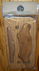 VTG Solid OAK Wood HANDLES for Purse / Handbag ~ Craft Sew Knit Crochet Fashion - Picture 1 of 4