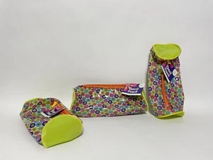Confezione 3 Sacchetti Matite Con Cerniera, Colorati, Per Bambini, Scuola - Foto 1 di 7