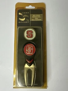 Team Effort Ball Mark Repair Tool & Ball Markers NC State Wolfpack New/ Sealed - Picture 1 of 6