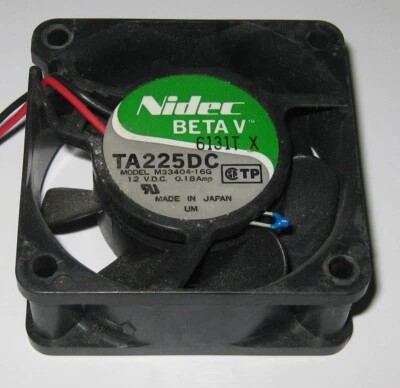 Nidec 60 mm Temperature Controlled Fan - 12 V DC - 3700 RPM - TA225DC - M33404 - Image 1 of 4
