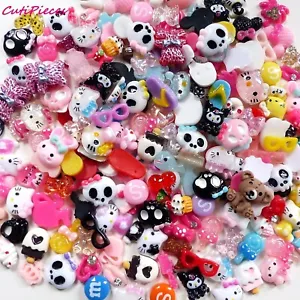 50/100pc 3D Nail Art *FUN* Kitty Lolly Barbie Cupcakes Crown Embellishment Craft - Picture 1 of 4