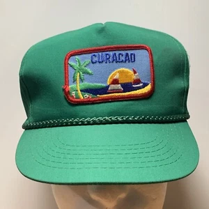 CURACAO Berretto in Corda Verde, Designer Award Copricapo Cappello Snapback - Foto 1 di 8