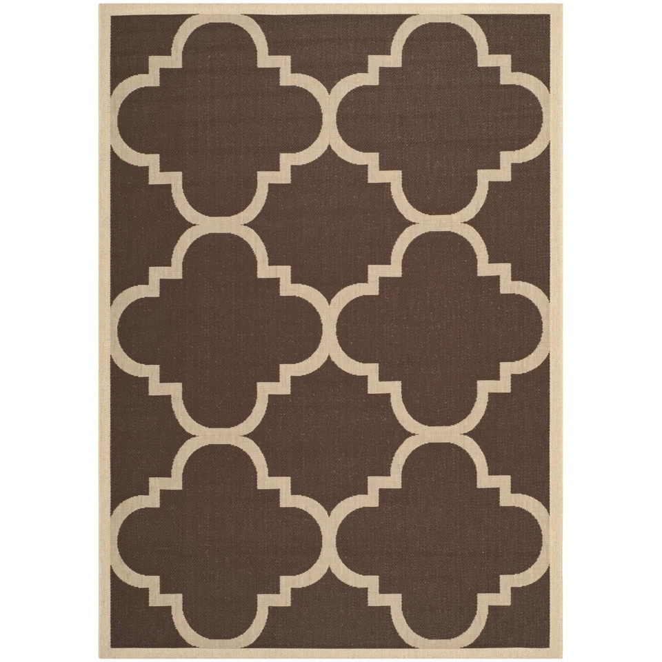 SAFAVIEH Outdoor CY6243-204 Courtyard Collection Dark Brown Rug - Image 1 of 1