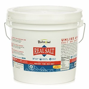 Redmond Real Salt, Nature's First Sea Salt, Fine Salt, 10 Pound Bucket