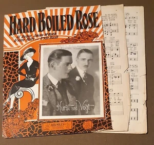 Hard Boiled Rose for Ukulele & Piano Vintage Sheet Music 1924 - Picture 1 of 3