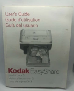 Kodak EasyShare printer dock 3 User's Instruction Guide Manual - Picture 1 of 4