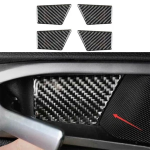 Fit For Ford Edge 4PCS Real Carbon Fiber Inner Door Bowl Cover Trim 2015-2021 - Picture 1 of 7