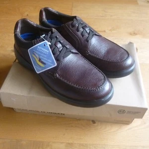 Clarks Bradley Vibe Tan Tumbled Leather Size UK 9 G EU 43 NEW Free UK P+P - Picture 1 of 11