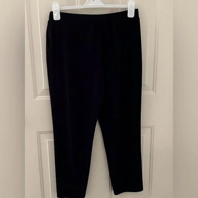 Pantalones Susan Graver Cintura Elástica Negros Slinky Tela Elástica Pequeños Foto 1 de 3