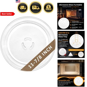 Microwave Glass Plate 12 Inch Compatible for Whirlpool Kenmore Maytag Replace... - Picture 1 of 8
