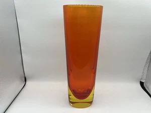 MCM Pauly & C. Murano Orange & Amber Sommerso Vase Attributed to Flavio Poli - Picture 1 of 15