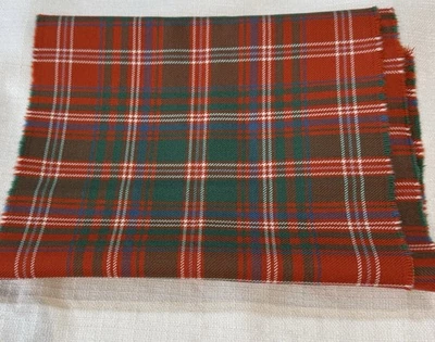 MacDougal Ancient Tartan Orange /green Check 100% Wool L233cm W 34cm - Image 1 of 3