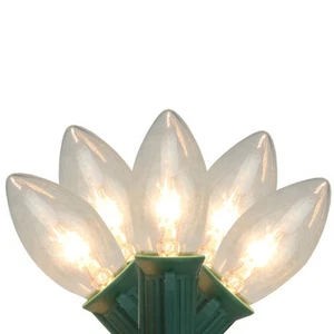 Northlight 25ct Transparent Clear C9 Outdoor Christmas Lights 25ft Green Wire - Picture 1 of 3