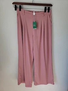 Halara Wide Leg Pants Size XL Pink Pull On High Rise Flex Stretch Pockets - Picture 1 of 9
