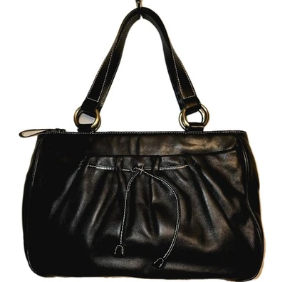 Maxx New York Smooth Soft Leather Handbag Black Medium Size - Image 1 of 4