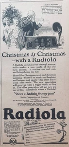 1924 RCA Radiola Radio Vintage Ad - Music - News for Christmas - Picture 1 of 1