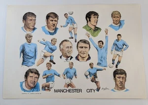 Manchester City Football Club Original 70er Jahre Team Print von Sportpic (45 x 31 cm) - Bild 1 von 14