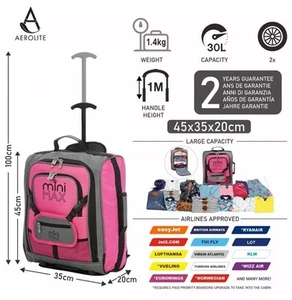 Zaino 45x36x20 EasyJet sotto sedile Minimax bambini bagaglio a mano borsa da viaggio - Foto 1 di 4