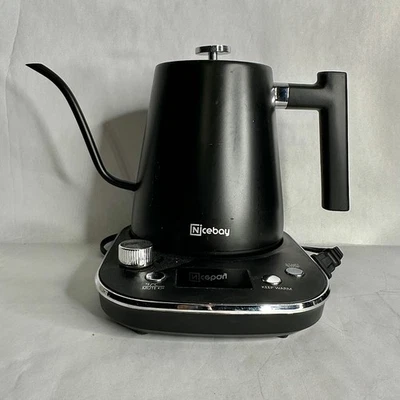 Nicebay SK-0804 Electric Gooseneck Electric Kettle w/ Heating Base Black TESTED - Image 1 of 4
