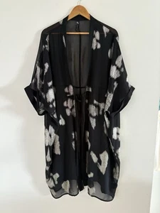 TS Taking Shape Size L Dust Jacket Kimono Sheer Sparkle - Picture 1 of 7