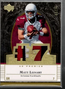 B0198- 2007 Upper Deck Premier Patches Dual Gold #PP2ML Matt Leinart Trikot /75 - Bild 1 von 2