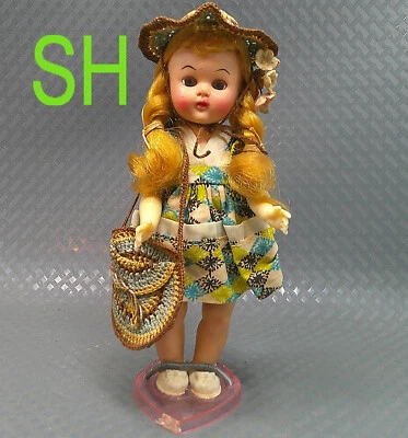 Muñeca vintage años 50 rubia ojos dormidos Ginny clon pestañas moldeadas trenzas Foto 1 de 4