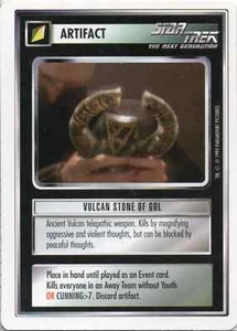Star Trek CCG Vulcan Stone of Gol Near-Mint/NM Rare – Premier Alpha 1994 - Picture 1 of 1