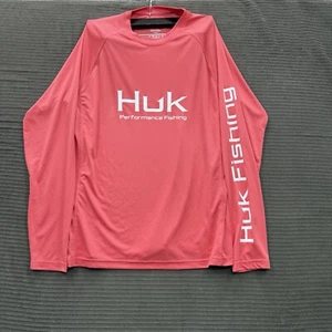 Huk Icon Performance Crew Shirt Men Small Polyester Fish Fishing Outdoors. - Picture 1 of 8