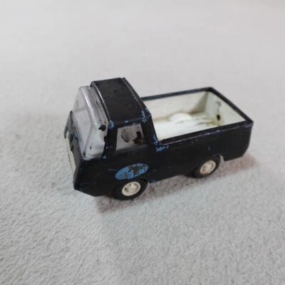 Vintage Tonka Truck Black Wrecker Tow Truck #555 No Hook 60s Pressed Steel Toy - Image 1 of 4