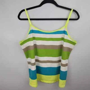 Lane Bryant Pretty & Perfect Cotton Stretch Striped Cami Top Size 16 - Picture 1 of 4