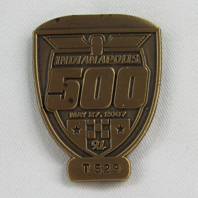 2007 Indianapolis 500 Bronze T529 Pit Badge Dario Franchitti Andretti Green Foto 1 de 4