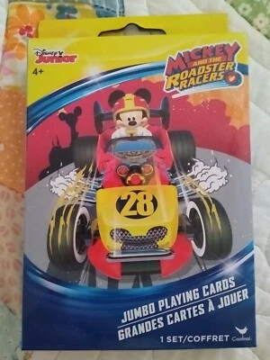 Mickey Mouse and the Roadster Racers Disney Junior Jumbo Playing Cards 🆕🆓 ship - Image 1 of 4