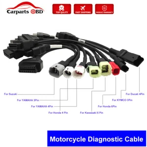 For Motorcycle Motorbike OBD2 Diagnostic Tool Cable 3/4/6 PIN to 16 PIN - Picture 1 of 13