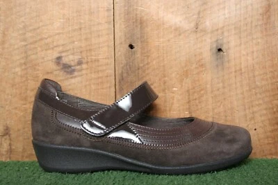 DREW 'Genoa' Brown Suede Mary Janes Sz. 6M - Image 1 of 4