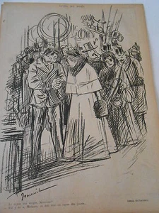 Caricature 1899 de Jeanniot Echo de Noel Le Rayon des Verges ? au rayon jouets - Picture 1 of 1