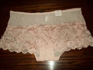 NWT CABERNET NYLON SPNDX FLIRT SKIRT PANTIES PANTY 4264 PALE BLUSH 1X 2X - Picture 1 of 2
