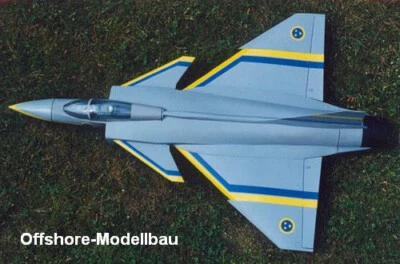 Saab Gripen 700mm Bauplan - RC E-Impeller Flugzeug - Offshore Modellbau - Bild 1 von 2