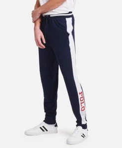 Polo Ralph Lauren Joggers Polo67 Logo Slim Flex Lightweight Tapered Navy Medium - Picture 1 of 6