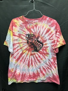 Smoke Fateez - Retro Pink Stoner Tie Dye Trippy T-Shirt - Size XL / Fits like L - Picture 1 of 3