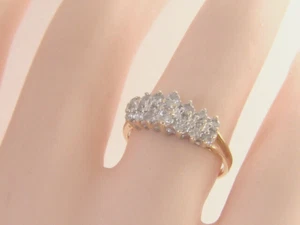 10K Yellow Gold Natural .50ctw Diamond Pyramid Ring Size 6 - Picture 1 of 11