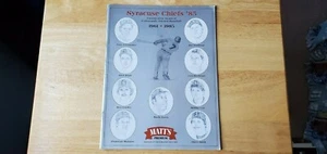 1985 Syracuse Chiefs Program Roster Newsletter Toronto Blue Jays McGriff MiLB - Picture 1 of 11
