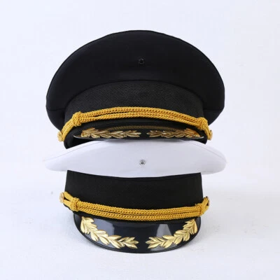 Chapéu Exército Masculino Capitão Performance Bonés Soldado Fantasia Vestido Militar Retrô - Imagem 1 de 4