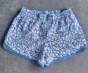DSG Mid Rise Stride Run Shorts Girls Shorts Texture Animal Blue Size L - Picture 1 of 5