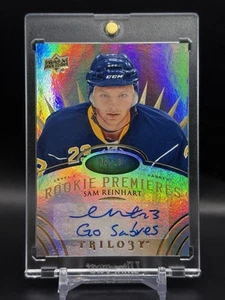2014-15 UD Trilogy Sam Reinhart Rookie Auto /49 Rookie Premieres #184 Inscribed - Picture 1 of 2