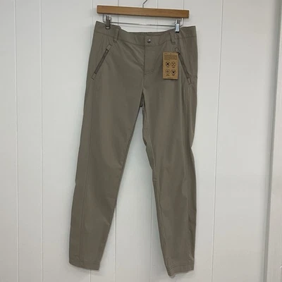 LL Bean Cresta Hiking Pants Women's 8 Khaki Nylon Stretch Pockets Performance - Image 1 of 4