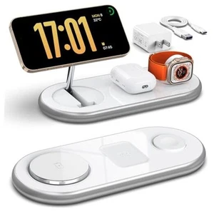 3 in 1 Charging Station for Apple - Faster Mag-Safe Charger Stand for White - Picture 1 of 7
