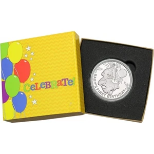2025 Baby's First Birthday 1oz .999 Fine Silver Round by SilverTowne in Gift Box - Picture 1 of 8