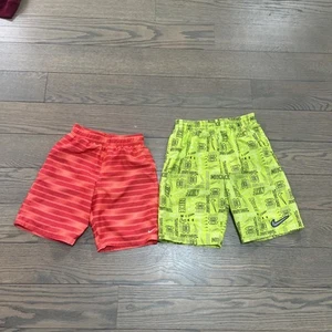 nike swim trunks Boys Kids Size 8-9 Lot Of 2 EUC - Picture 1 of 16